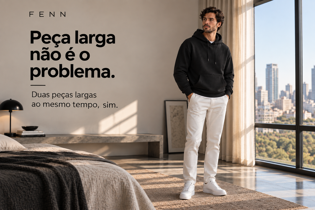 Capa: peca larga nao e o problema, duas pecas largas ao mesmo tempo sim