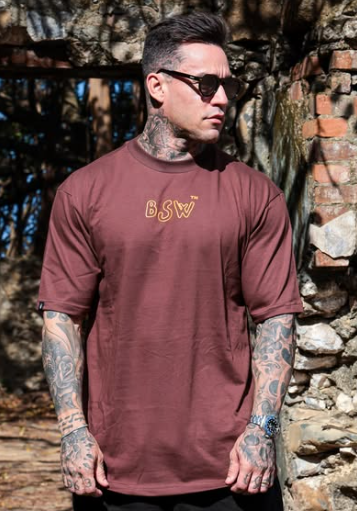 Camiseta Oversized Marrom BSW